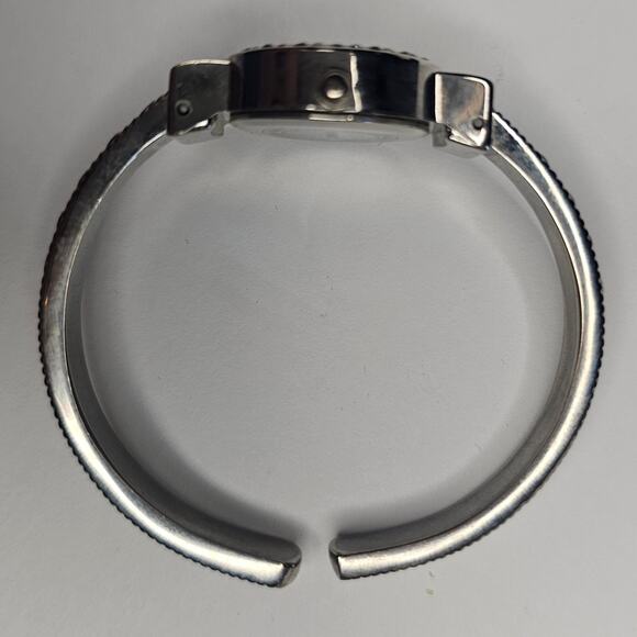 Vintage by HUGO Women's Crystal Silver Cuff Analog WristWATCH DIY Craft Project - Picture 2 of 7